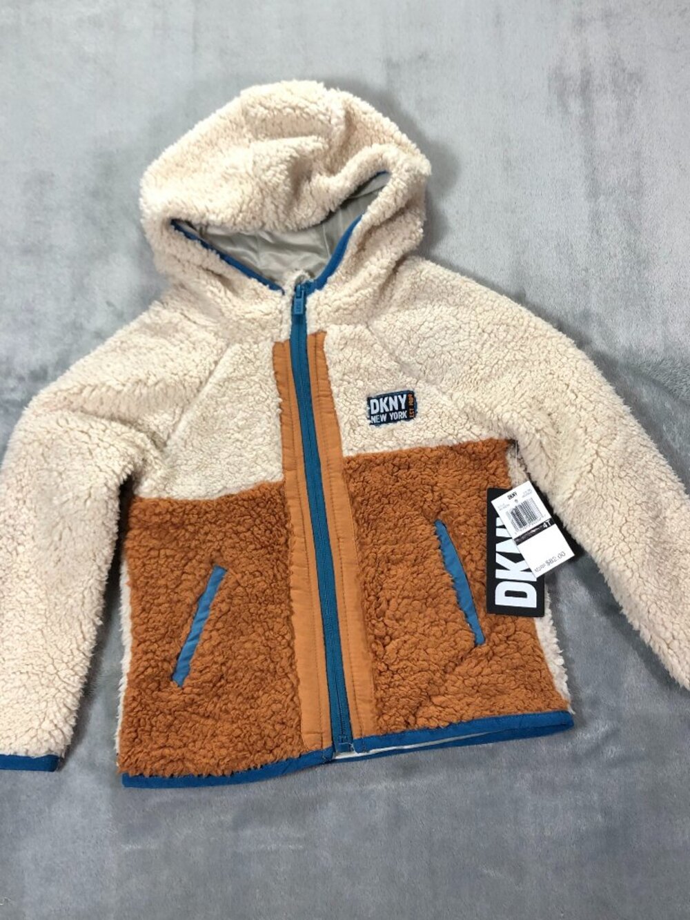 DKNY Toddler Fleece Jacket Size 4T Hooded New